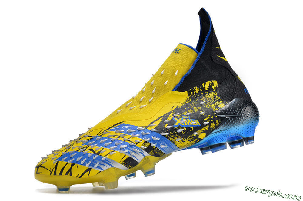 Adidas Predator Freak+ FG High-Tops Football Boots - Yellow/Blue/Black 5