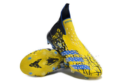 Adidas Predator Freak+ FG High-Tops Football Boots - Yellow/Blue/Black
