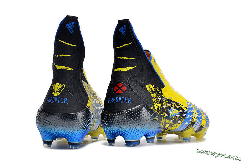 Adidas Predator Freak+ FG High-Tops Football Boots - Yellow/Blue/Black 6