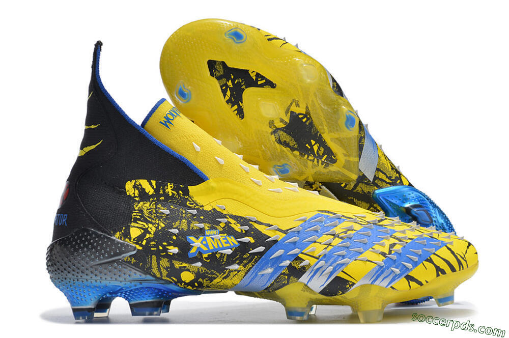 Adidas Predator Freak+ FG High-Tops Football Boots - Yellow/Blue/Black 1