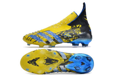 Adidas Predator Freak+ FG High-Tops Football Boots - Yellow/Blue/Black