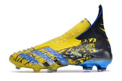 Adidas Predator Freak+ FG High-Tops Football Boots - Yellow/Blue/Black