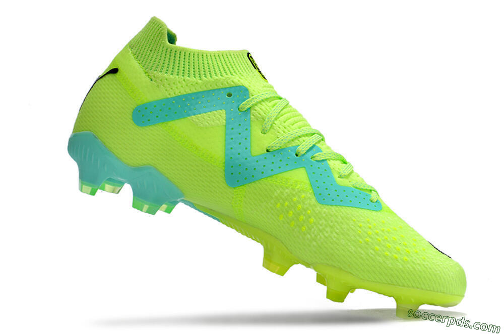 Puma Future Ultimate FG Low-Tops Football Boots - Green/Blue/Black 4
