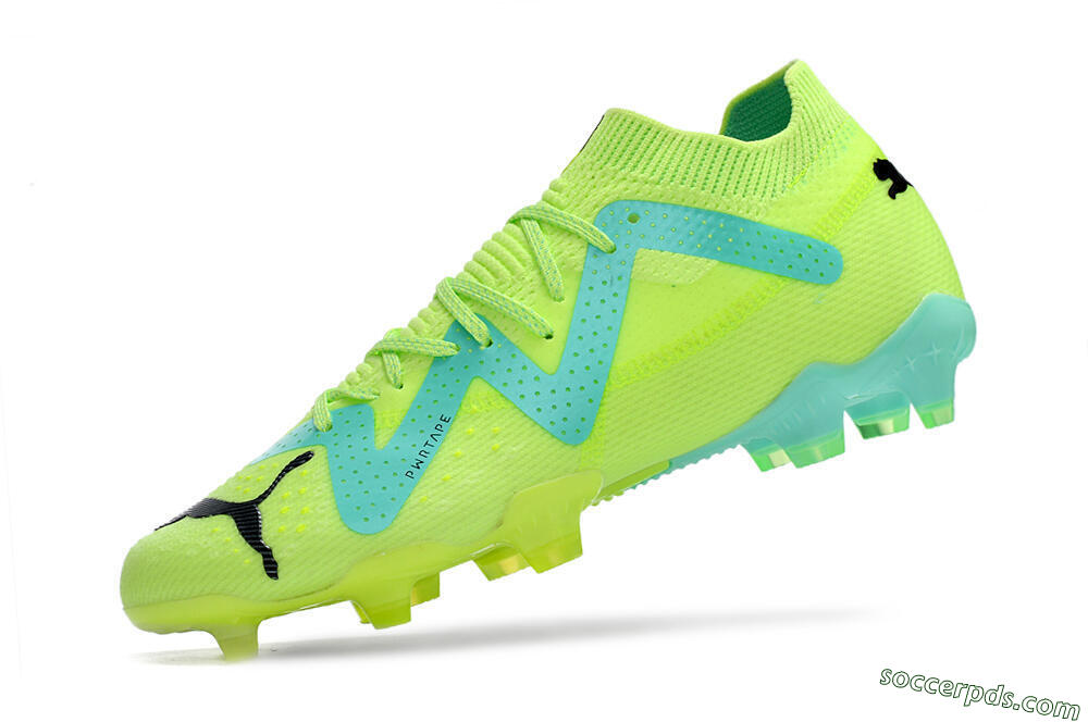 Puma Future Ultimate FG Low-Tops Football Boots - Green/Blue/Black 5