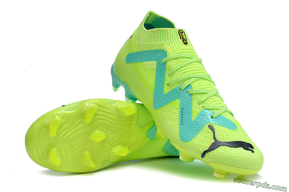 Puma Future Ultimate FG Low-Tops Football Boots - Green/Blue/Black 3
