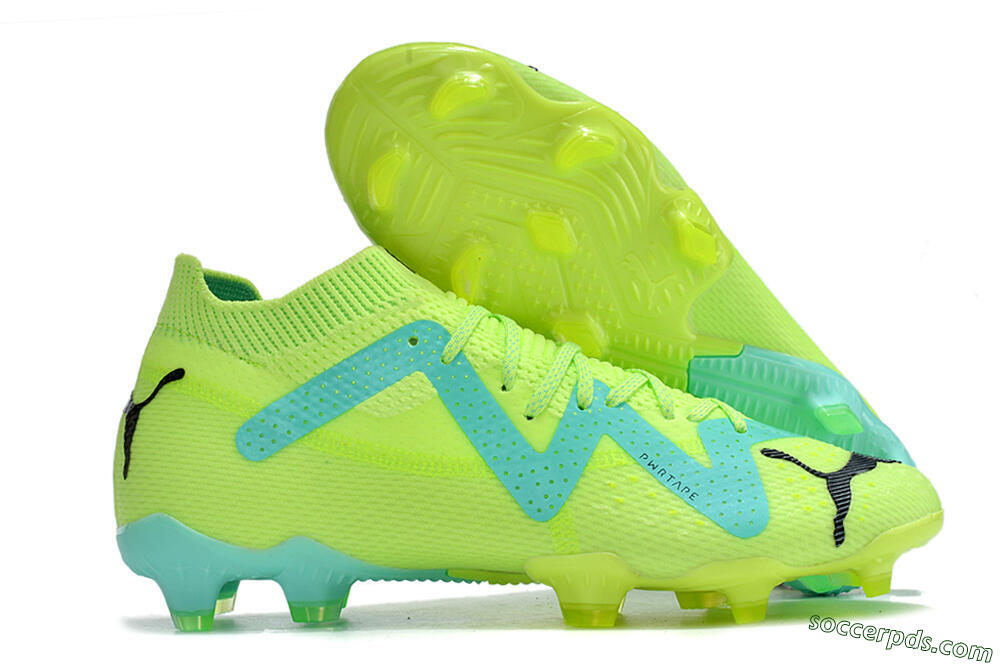 Puma Future Ultimate FG Low-Tops Football Boots - Green/Blue/Black 1