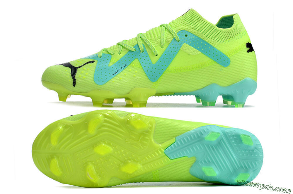 Puma Future Ultimate FG Low-Tops Football Boots - Green/Blue/Black 0