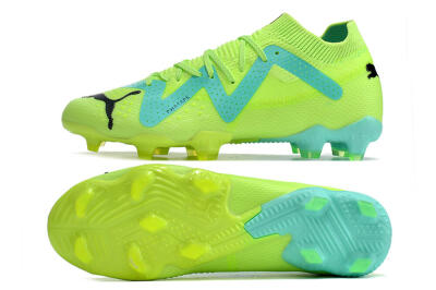 Puma Future Ultimate FG Low-Tops Football Boots - Green/Blue/Black
