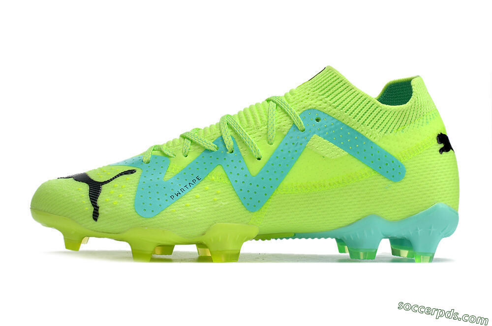 Puma Future Ultimate FG Low-Tops Football Boots - Green/Blue/Black 2