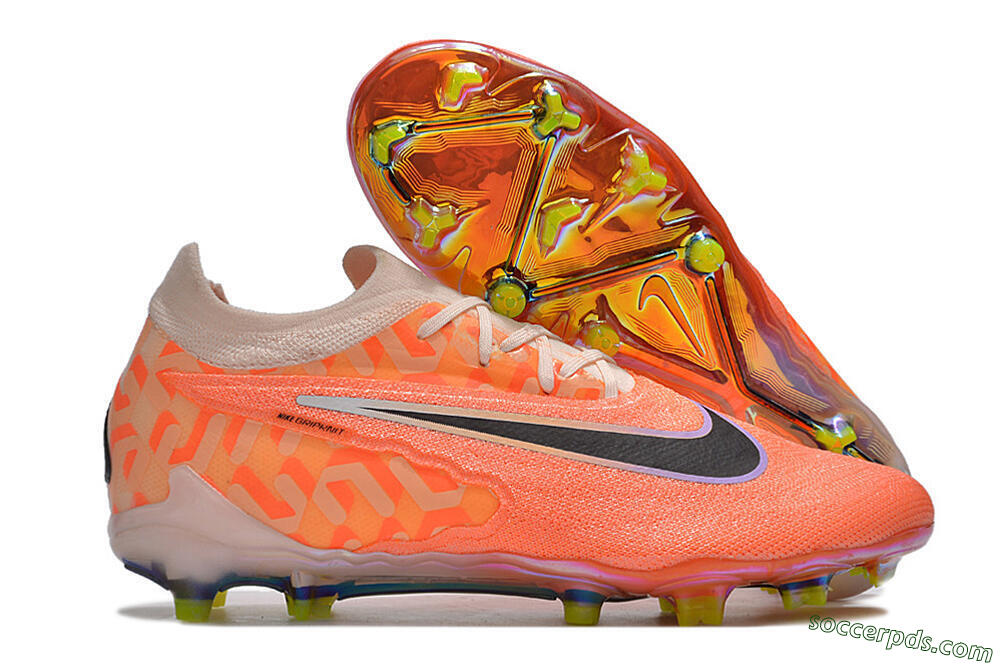 Nike Phantom GX Elite FG Low-Tops Football Boots - Orange/Black/Purple 1