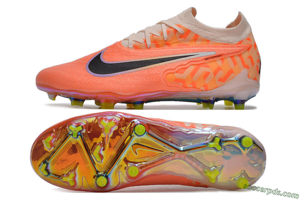 Nike Phantom GX Elite FG Low-Tops Football Boots - Orange/Black/Purple 0
