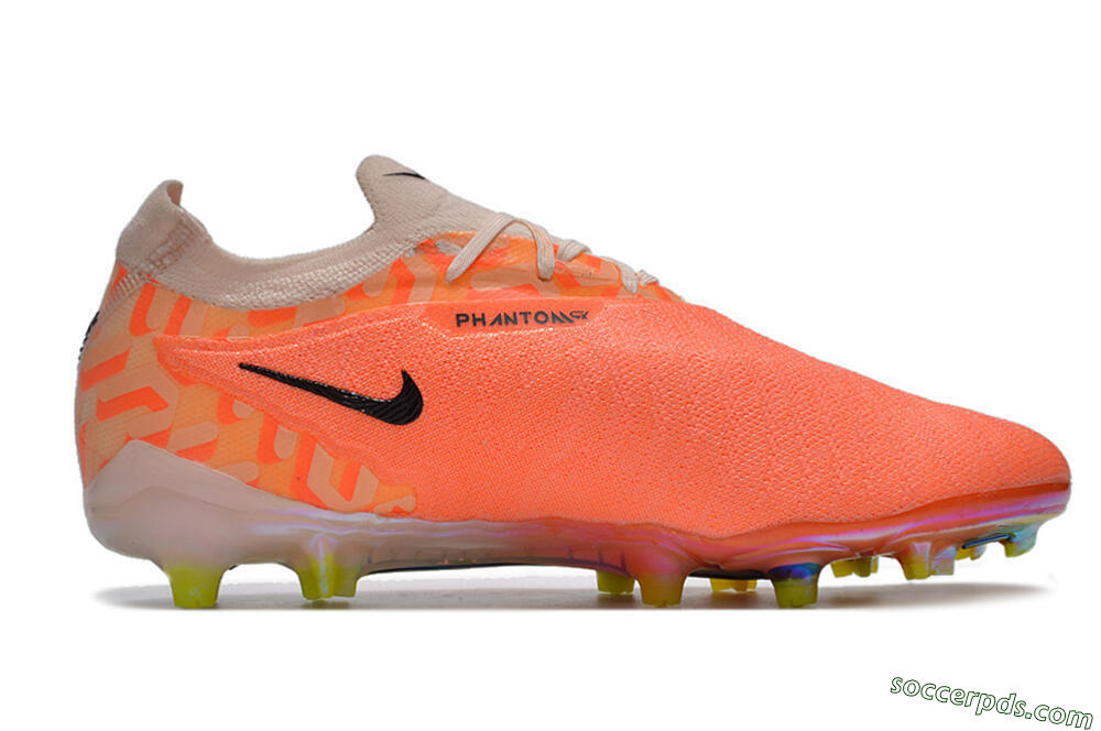 Nike Phantom GX Elite FG Low-Tops Football Boots - Orange/Black/Purple 7