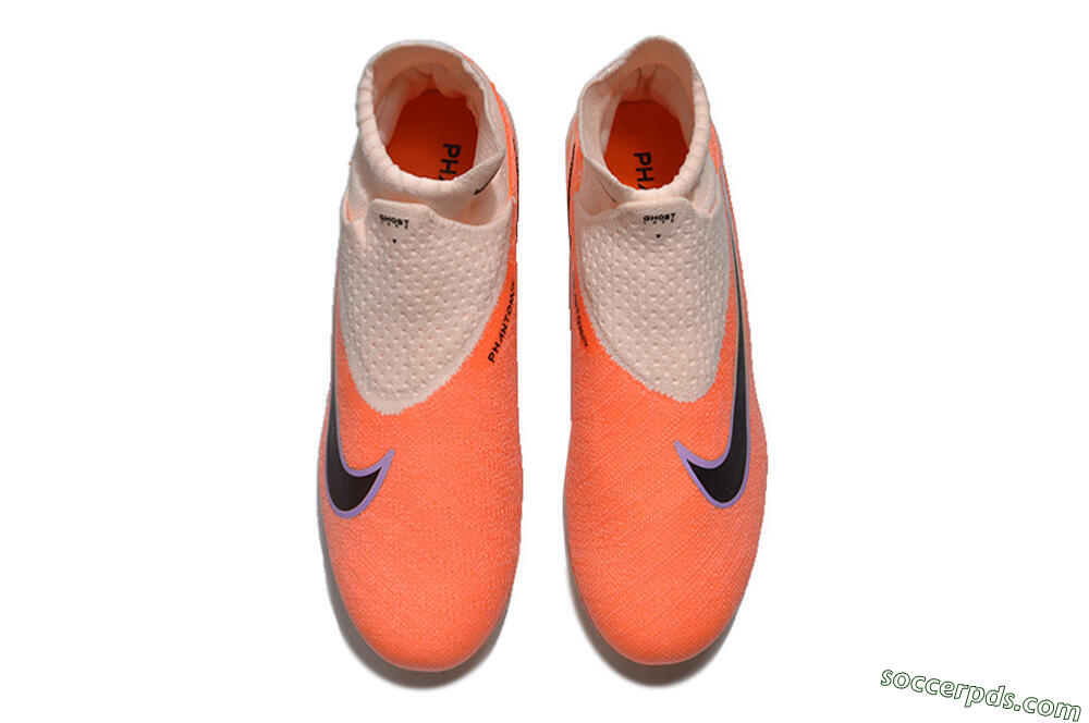 Nike Phantom GX DF Elite FG High-Tops Football Boots - Orange/Black/Purple 4