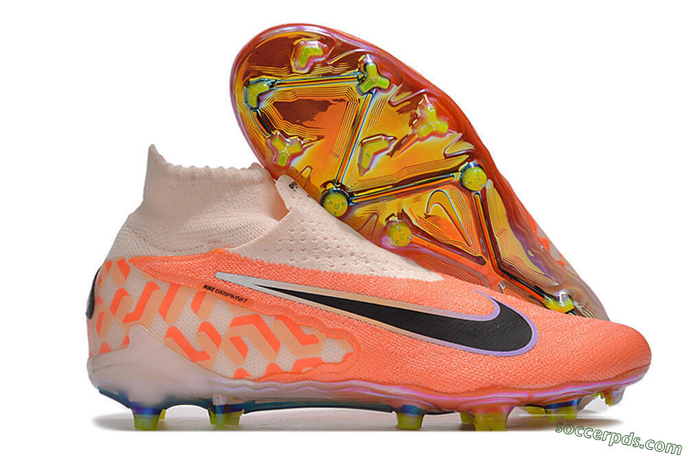 Nike Phantom GX DF Elite FG High-Tops Football Boots - Orange/Black/Purple 1