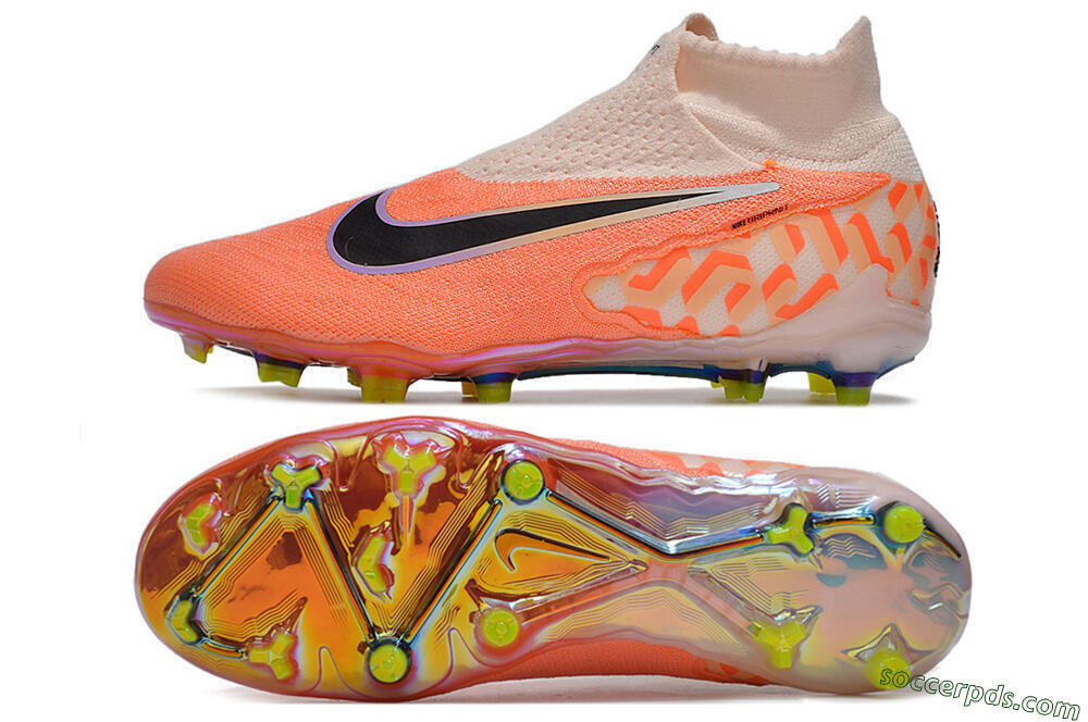 Nike Phantom GX DF Elite FG High-Tops Football Boots - Orange/Black/Purple 0