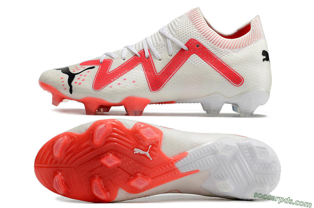 Puma Future Ultimate FG Low-Tops Football Boots - White/Pink/Black 0