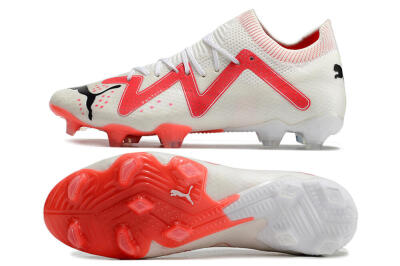 Puma Future Ultimate FG Low-Tops Football Boots - White/Pink/Black