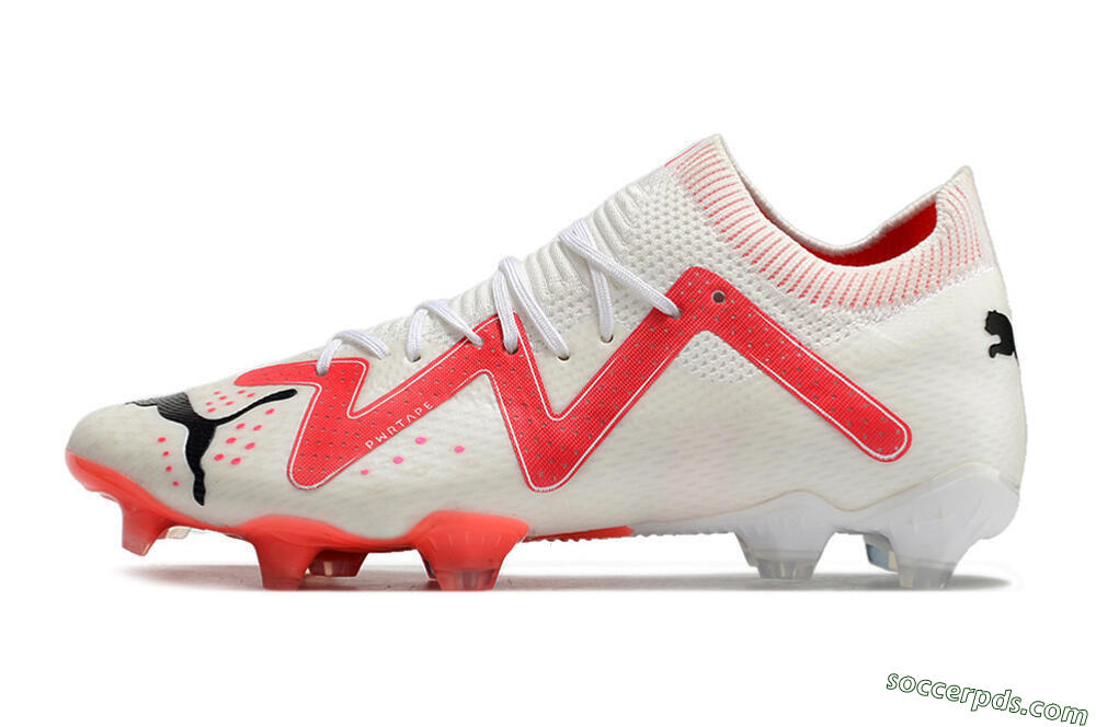 Puma Future Ultimate FG Low-Tops Football Boots - White/Pink/Black 2