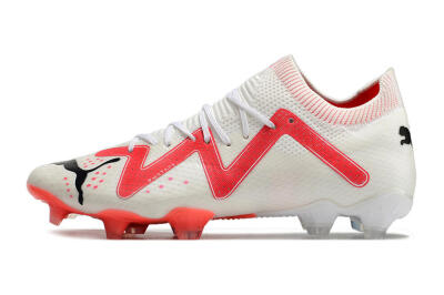 Puma Future Ultimate FG Low-Tops Football Boots - White/Pink/Black