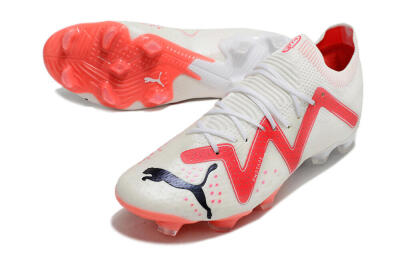 Puma Future Ultimate FG Low-Tops Football Boots - White/Pink/Black