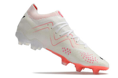 Puma Future Ultimate FG Low-Tops Football Boots - White/Pink/Black