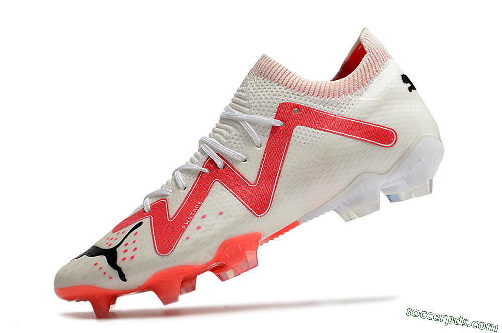 Puma Future Ultimate FG Low-Tops Football Boots - White/Pink/Black 5