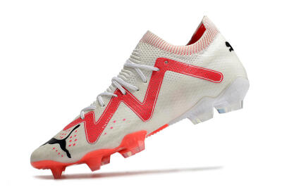 Puma Future Ultimate FG Low-Tops Football Boots - White/Pink/Black