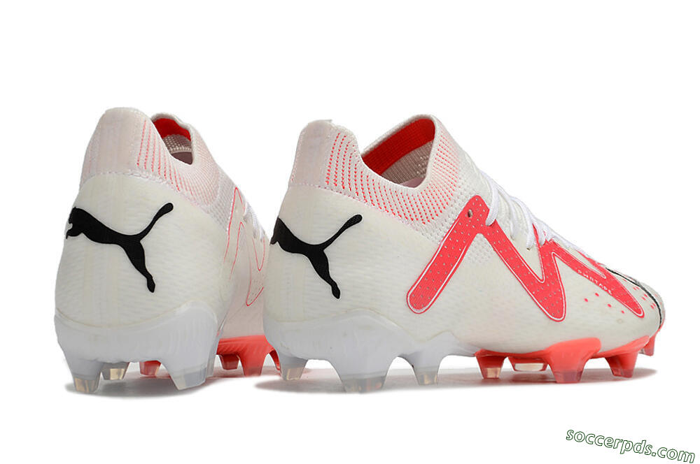 Puma Future Ultimate FG Low-Tops Football Boots - White/Pink/Black 6