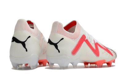 Puma Future Ultimate FG Low-Tops Football Boots - White/Pink/Black