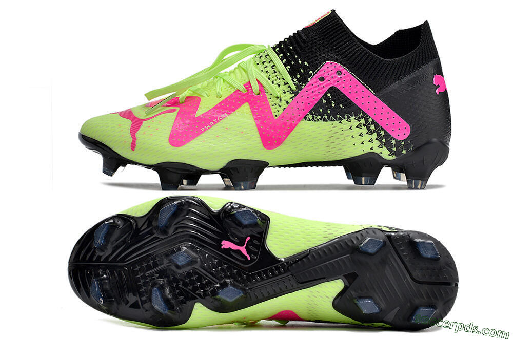 Puma Future Ultimate FG Low-Tops Football Boots - Green/Pink/Black 0