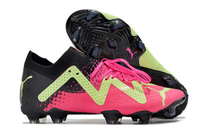 Puma Future Ultimate FG Low-Tops Football Boots - Green/Pink/Black