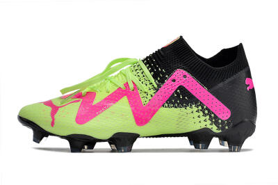 Puma Future Ultimate FG Low-Tops Football Boots - Green/Pink/Black