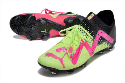 Puma Future Ultimate FG Low-Tops Football Boots - Green/Pink/Black