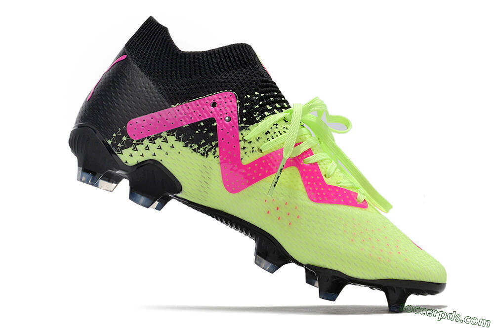 Puma Future Ultimate FG Low-Tops Football Boots - Green/Pink/Black 4