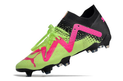 Puma Future Ultimate FG Low-Tops Football Boots - Green/Pink/Black