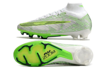 Nike Air Zoom Mercurial Superfly 9 Elite FG High-Tops Football Boots - White/Green
