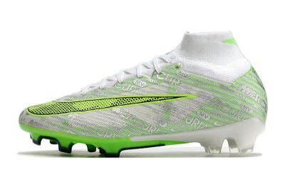 Nike Air Zoom Mercurial Superfly 9 Elite FG High-Tops Football Boots - White/Green