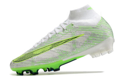 Nike Air Zoom Mercurial Superfly 9 Elite FG High-Tops Football Boots - White/Green