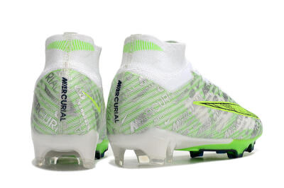 Nike Air Zoom Mercurial Superfly 9 Elite FG High-Tops Football Boots - White/Green