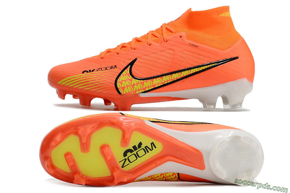 Nike Air Zoom Mercurial Superfly 9 Elite FG High-Tops Football Boots - Orange/Yellow 0