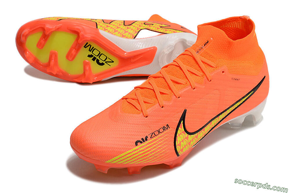 Nike Air Zoom Mercurial Superfly 9 Elite FG High-Tops Football Boots - Orange/Yellow 3
