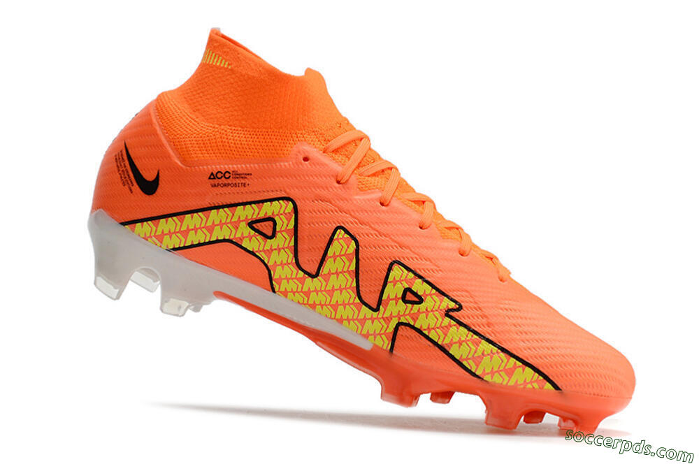 Nike Air Zoom Mercurial Superfly 9 Elite FG High-Tops Football Boots - Orange/Yellow 4