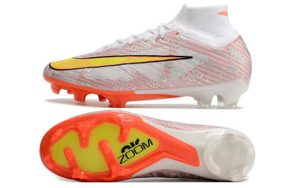 Nike Air Zoom Mercurial Superfly 9 Elite FG High-Tops Football Boots - White/Orange/Sliver