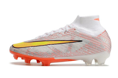 Nike Air Zoom Mercurial Superfly 9 Elite FG High-Tops Football Boots - White/Orange/Sliver