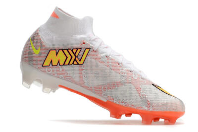 Nike Air Zoom Mercurial Superfly 9 Elite FG High-Tops Football Boots - White/Orange/Sliver