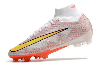 Nike Air Zoom Mercurial Superfly 9 Elite FG High-Tops Football Boots - White/Orange/Sliver