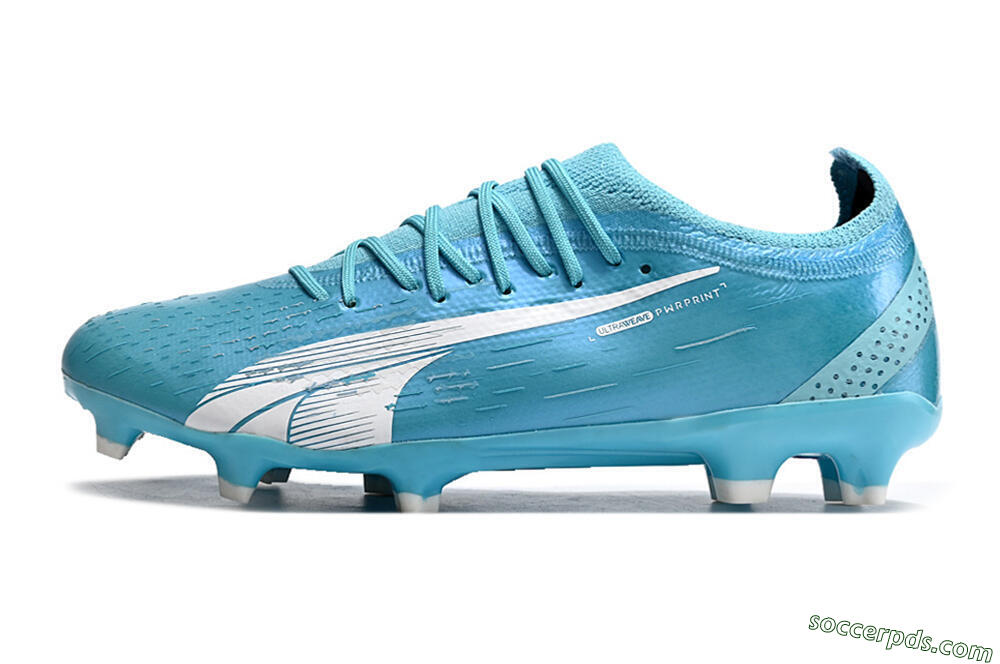 Puma Ultra Ultimate FG Low-Tops Football Boots - Blue/White/Pink 2