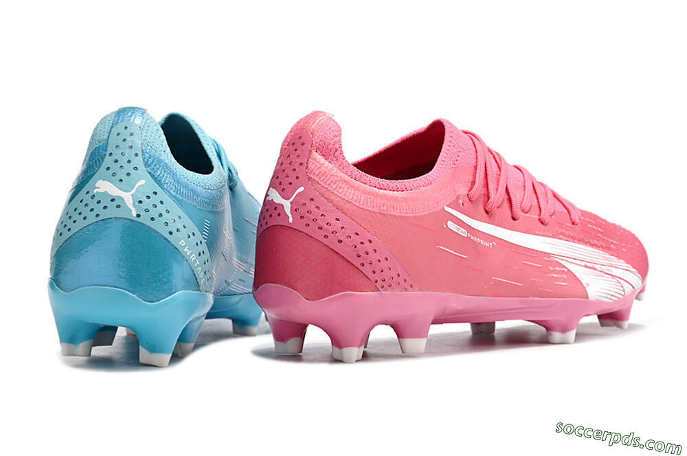 Puma Ultra Ultimate FG Low-Tops Football Boots - Blue/White/Pink 6