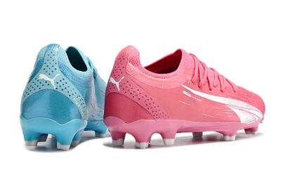 Puma Ultra Ultimate FG Low-Tops Football Boots - Blue/White/Pink