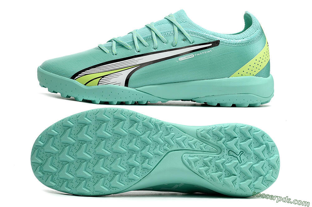 Puma Ultra Ultimate TF Low-Tops Football Shoes - Blue/Yellow/Silver 0